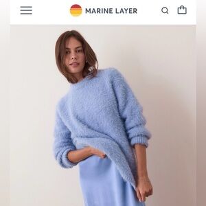 Marine Layer Teddy Eyelash Crewneck Sweater- Size Small